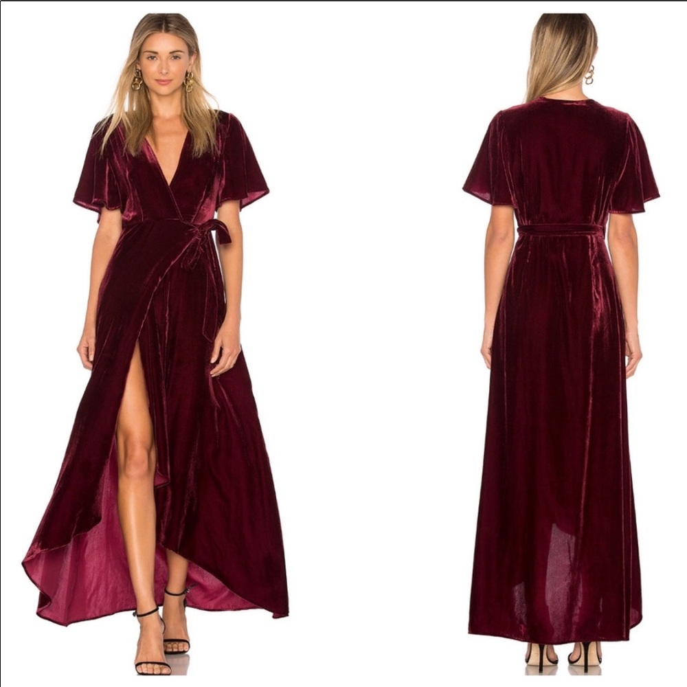 Privacy Please Krause Velvet Wrap Dress